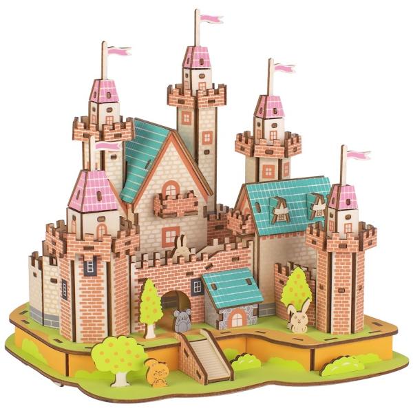 Woodcraft Dřevěné 3D puzzle Hrad v ráji