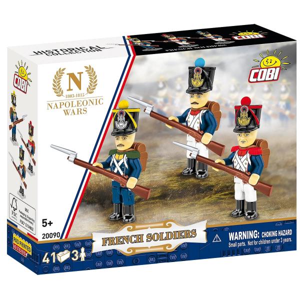 Cobi 20090 Napoleon - Francouzští vojáci, 3 figurky s doplňky, 41k