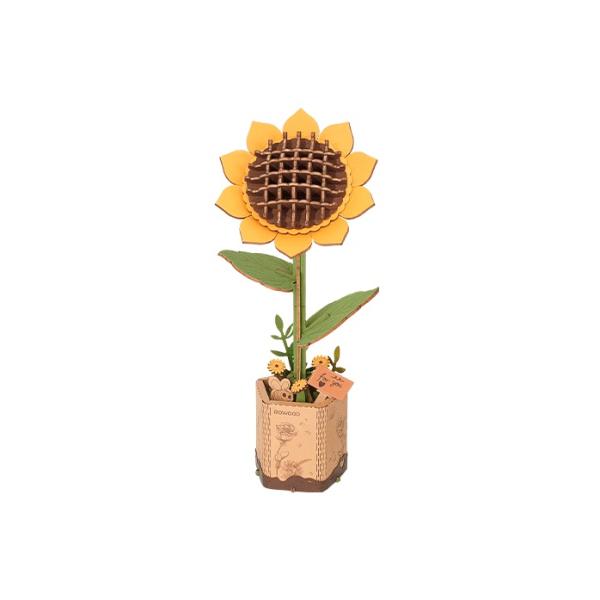 RoboTime 3D rompecabezas de madera Girasol