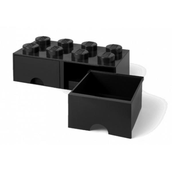 LEGO® úložný box 8 - se zásuvkami černá 250 x 500 x 180 mm (obrázek 3)