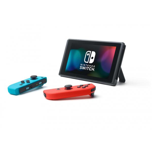 Konzole Nintendo Switch s neon modrým a červeným Joy-Conem (obrázek 4)