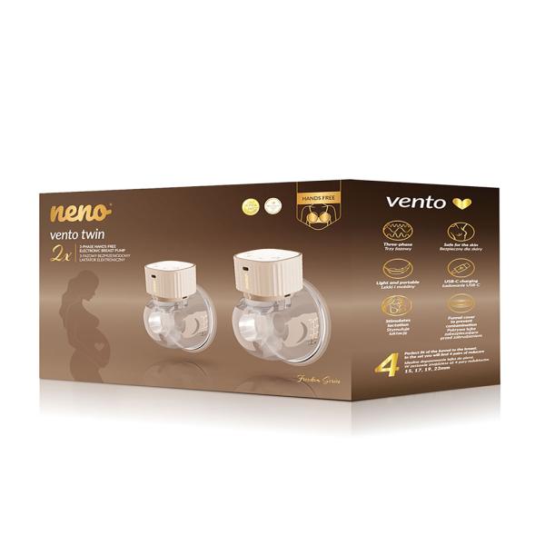 NENO Odsávačka mateřského mléka duo elektrická Vento Twin (obrázek 9)