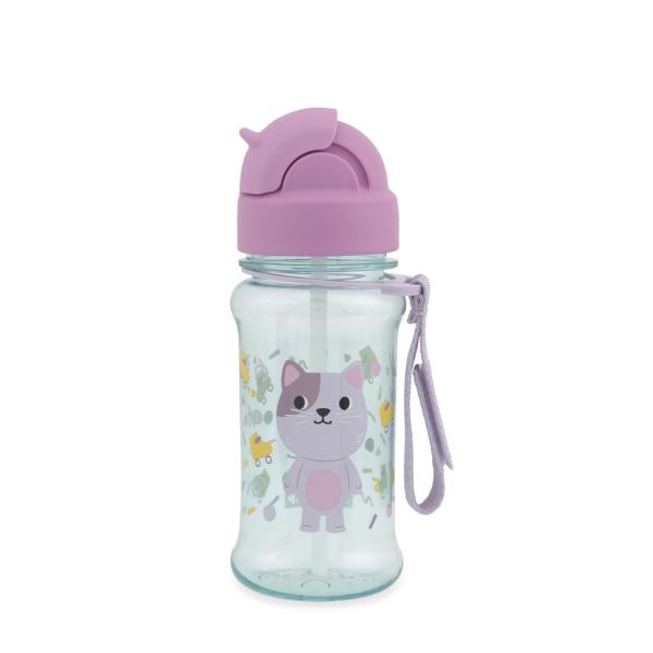SKIP HOP Fľaša so slamkou 355ml Besties Squad Mačička 12m+
