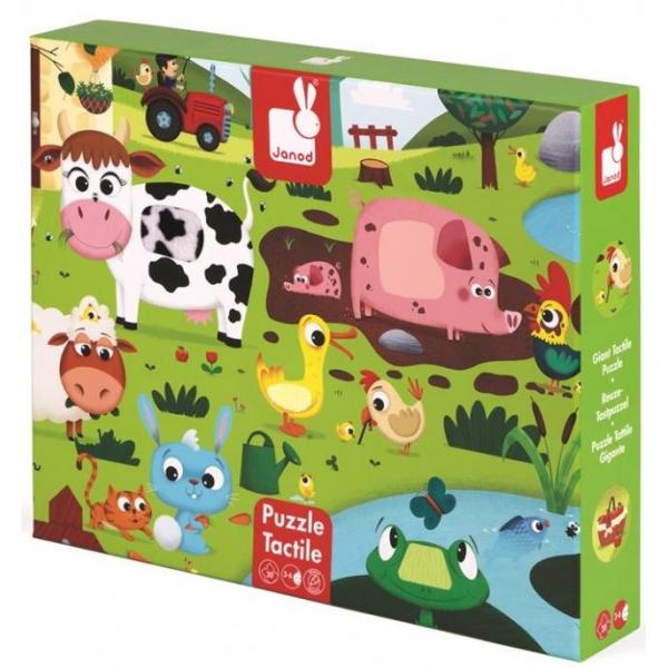 Janod Puzzle Dodirne ŽIvotinje Na Farmi S Teksturom 20 Kom SenzoričKe-image