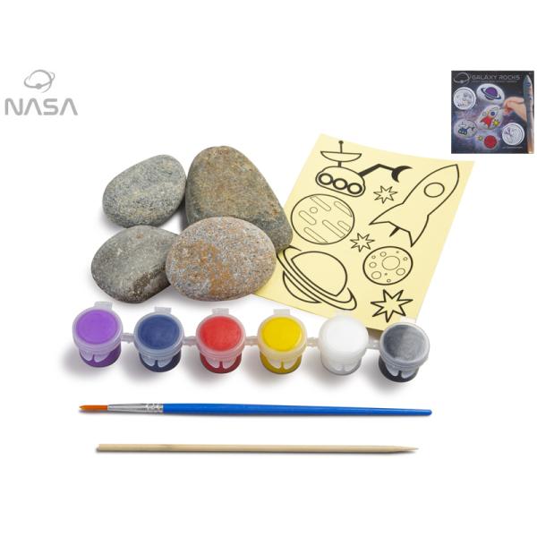NASA kreativní sada - malování kamínků jako planety 4ks kamínků
