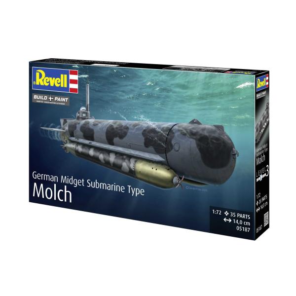 Plastic ModelKit ponorka 05187 - Německá miniponorka Typ Molch (1:72) (obrázek 5)