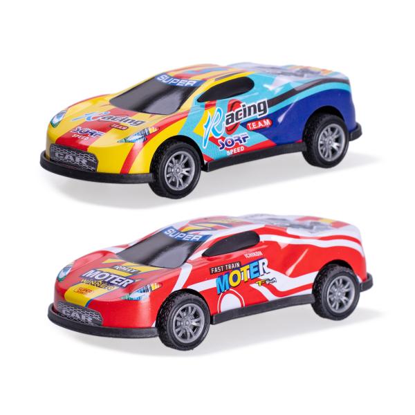 Auto závodní 8,5cm kov na zpětný chod 4ks