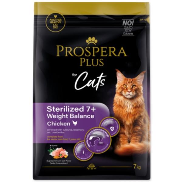 Prospera Plus Sterilizované 7+ Kurča Váhová rovnováha 7kg