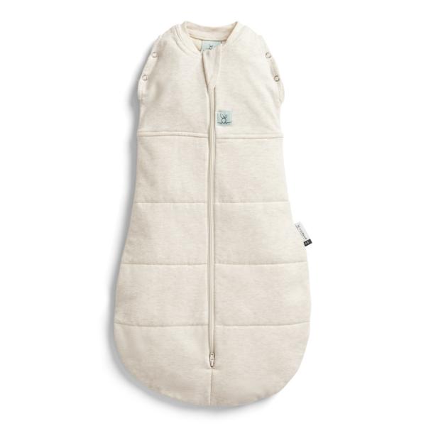 ERGOPOUCH Zavinovačka a vak na spaní 2v1 Cocoon Oatmeal Marle 0-3 m, 3-6 kg, 2,5 tog