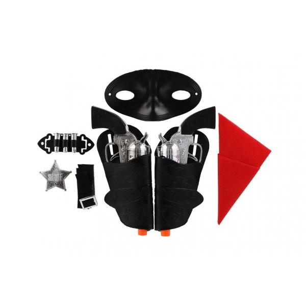 Pistole / kolt s pouzdrem 2ks kovbojská sada plast 19cm s doplňky