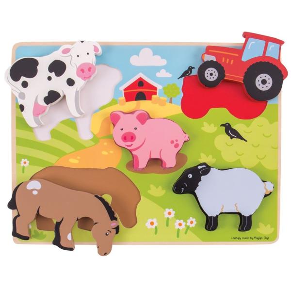 Bigjigs Toys Vkládací puzzle farma