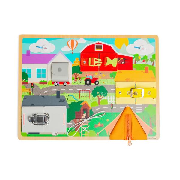 Bigjigs Toys Motorická deska každodenních dovedností (obrázek 4)