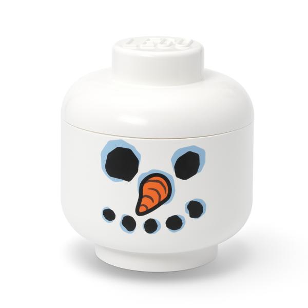 LEGO úložná hlava (velikost L) - sněhulák