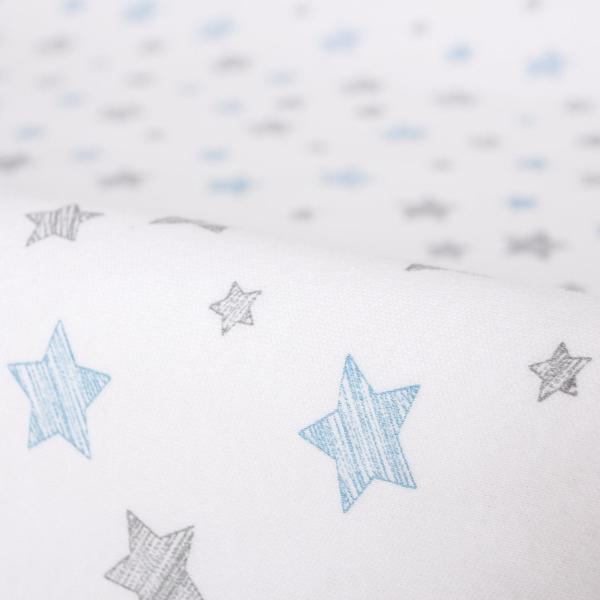 Ceba Potah na přebalovací podložku 50 x 70-80 cm 2 ks Blue + Blue Stars (obrázek 5)