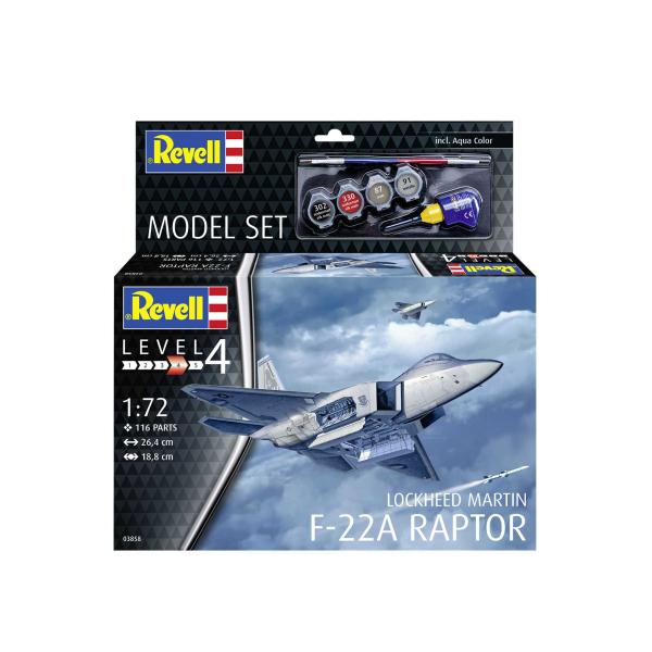 ModelSet letadlo 63858 - Lockheed Martin F-22A Raptor (1:72) (obrázek 8)
