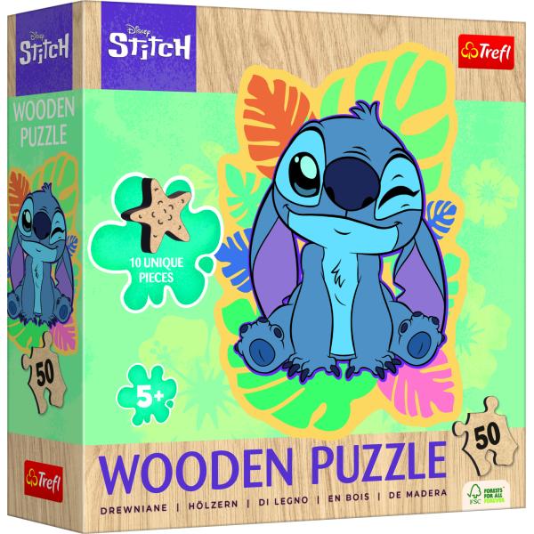 Trefl Dřevěné puzzle Junior 50 - Lilo&Stitch