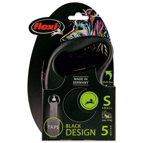 Vodítko Flexi Black Design páska S černé 5m