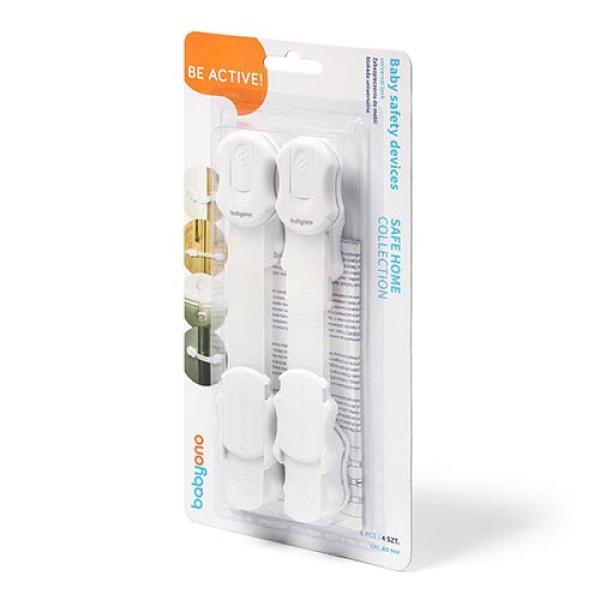 BABYONO Zámek univerzální bílý – 4 ks