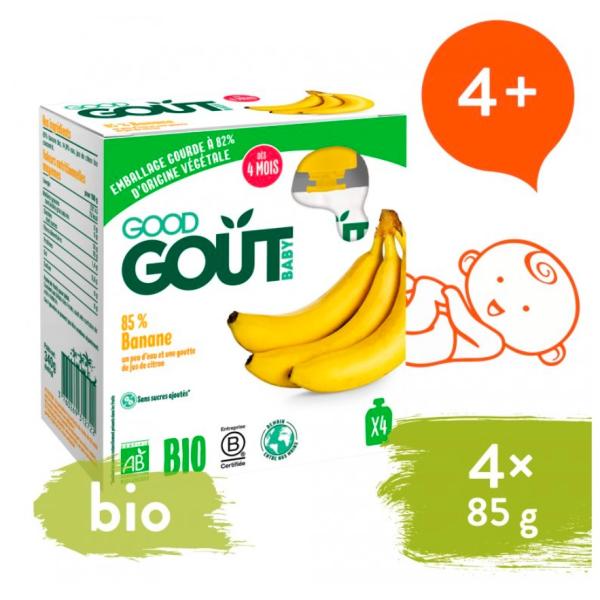 4x GOOD GOUT BIO Banán 85 g