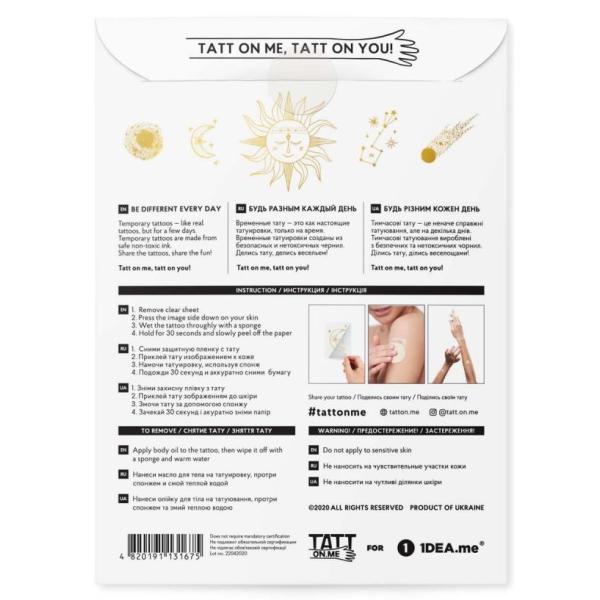 TATTonMe Metalické tetovačky pro ženy Stars sada Gold (obrázek 3)