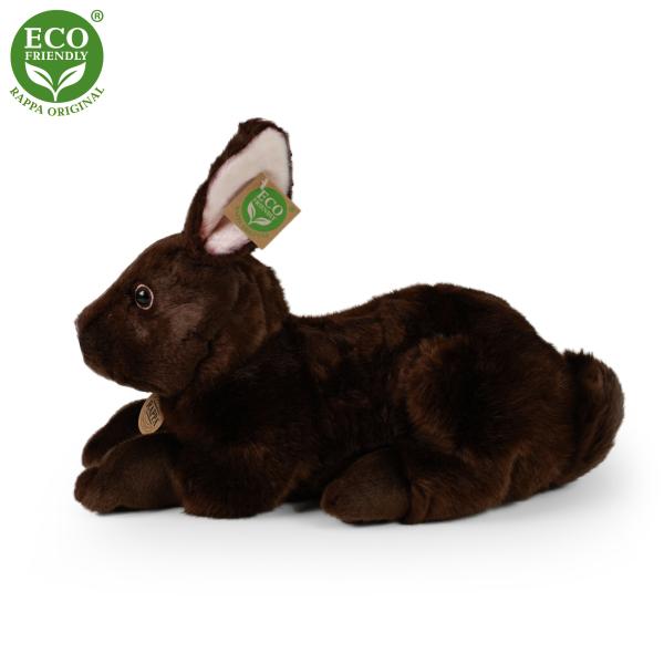 Plyšový králík hnědý ležící 36 cm ECO-FRIENDLY (obrázek 3)