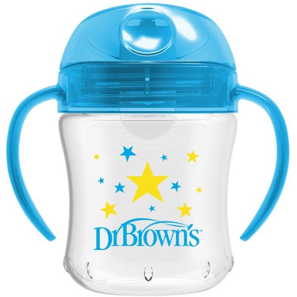 Dr.Browns Hrnček s mäkkým náustkom 180ml modrý 6m+