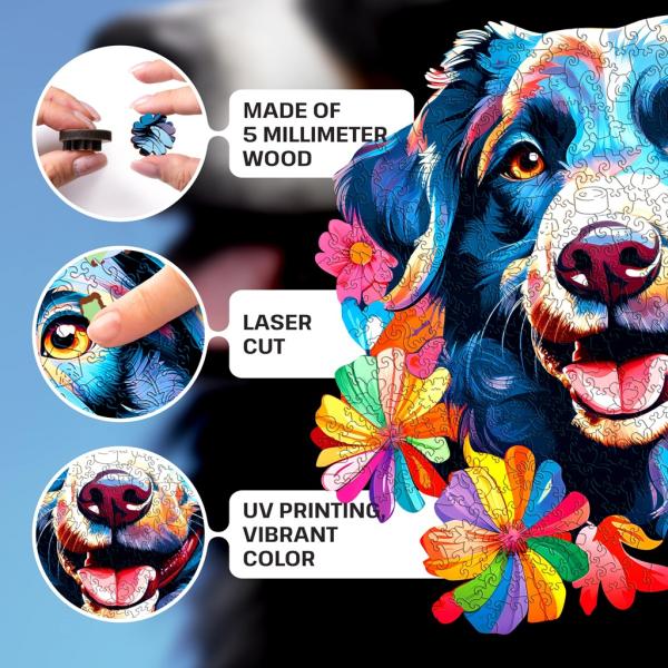 EscapeWelt Dřevěné puzzle Pes 300 dílků