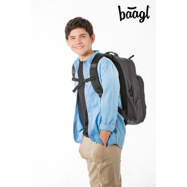 BAAGL SADA 3 Coolmate Black: batoh, ledvinka, taška