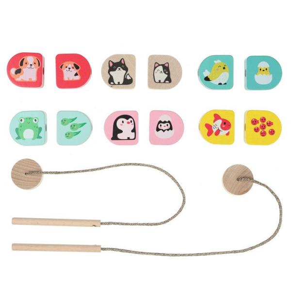 CUBIKA 15573 Naše maminky - navliekací set - 14 drevených dielov