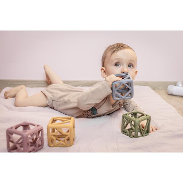 Silikonové kousátko Square, Dove Grey