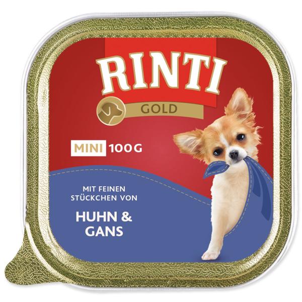 Vaschetta Rinti Gold Adult Mini pollo e oca 100g