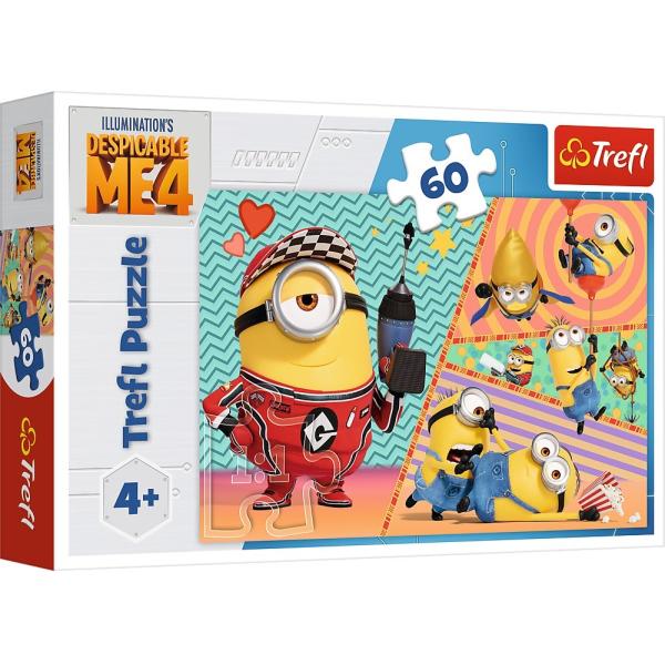 Trefl Puzzle 60 - Šťastní Mimoni / Universal Despicable Me 4