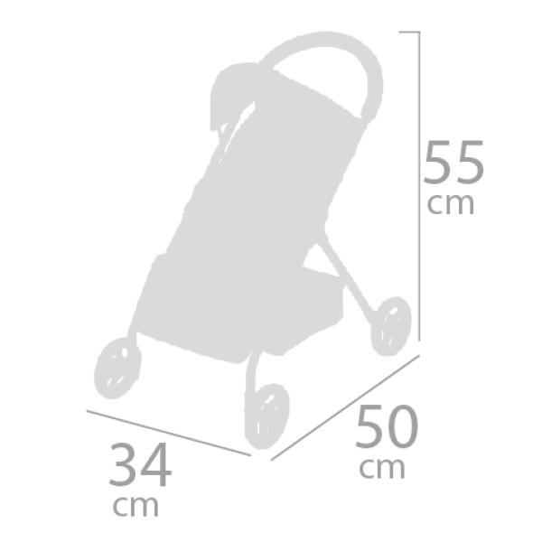 DeCuevas 90547 Sportovní kočárek pro panenky a plyšová panenka PIPO 2022 - 55 cm (obrázek 8)