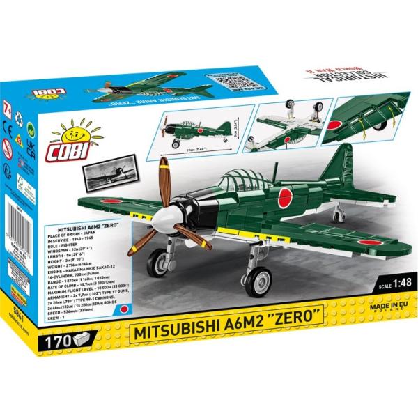 Cobi Armed Forces Mitsubishi A6M2 Zero-Sen, 1:48, 166 k
