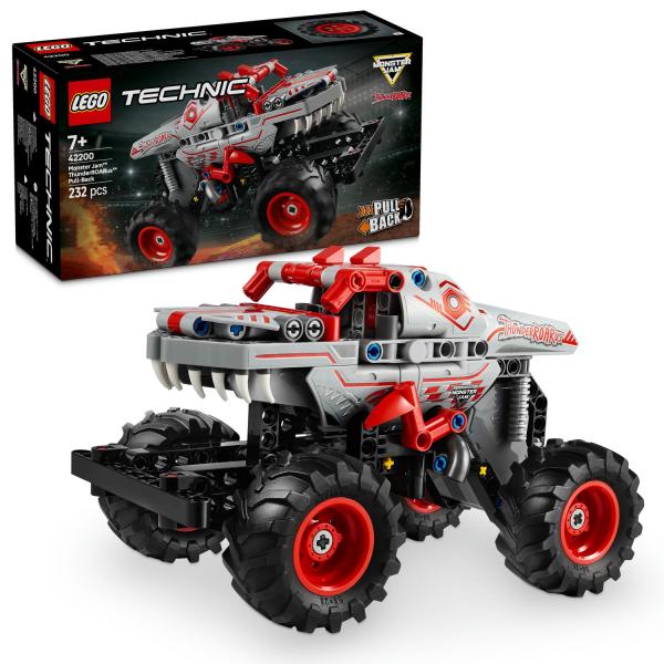 LEGO Technic Monster Jam ThunderROARus con Motor de Carga Manual, Camión Monstruo Dinosaurio de Juguete, Vehículo para Espectáculo Monster Truck, Regalo para Niños y Niñas de 7 Años o Más 42200-image