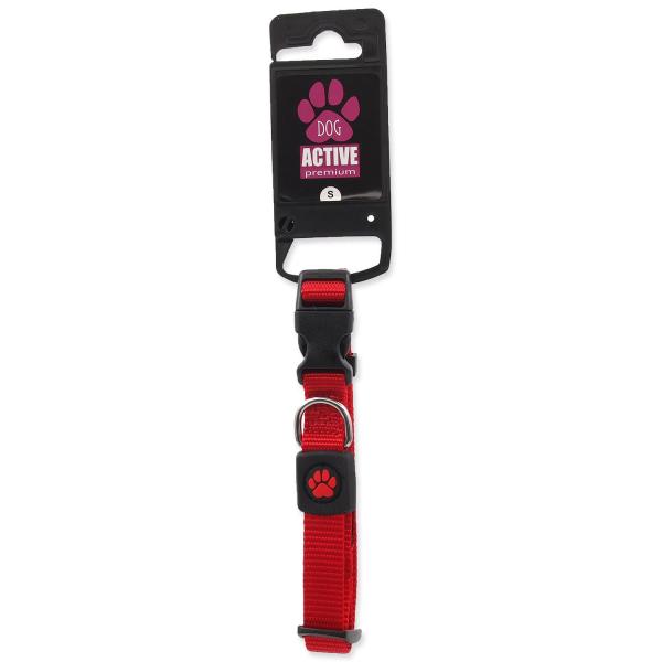 Obojek Active Dog Premium S červený 1,5×27-37cm