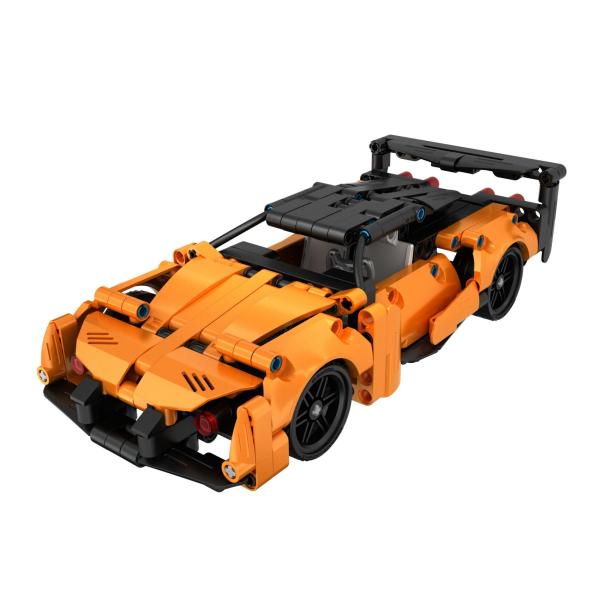 iM.MASTER Stavebnice 2v1 auto na zpětné natažení plast 278 dílků oranžové