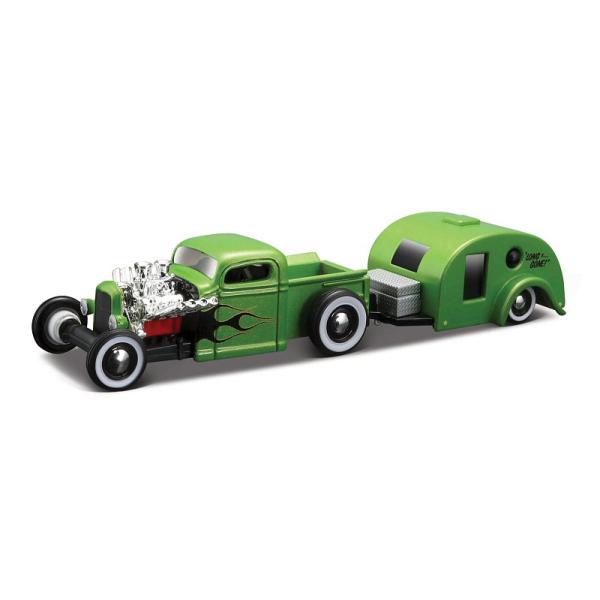 Maisto - Design Tow & Go,1936 Chevrolet pick-up s prívesom, 1:64