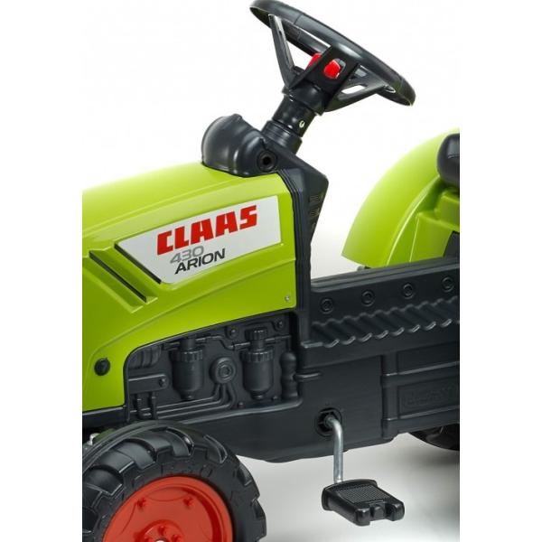 Falk Šlapací traktor 1040AB Claas Arion 430 s vlečkou