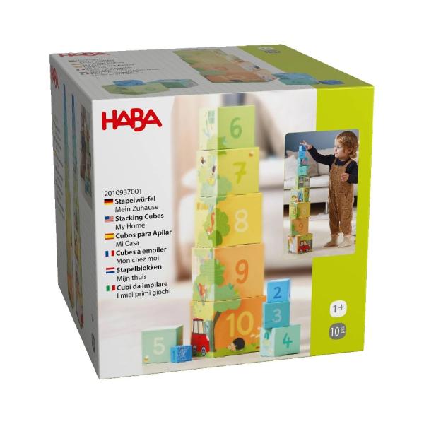 Haba Skládací pyramida Můj domov 10 ks