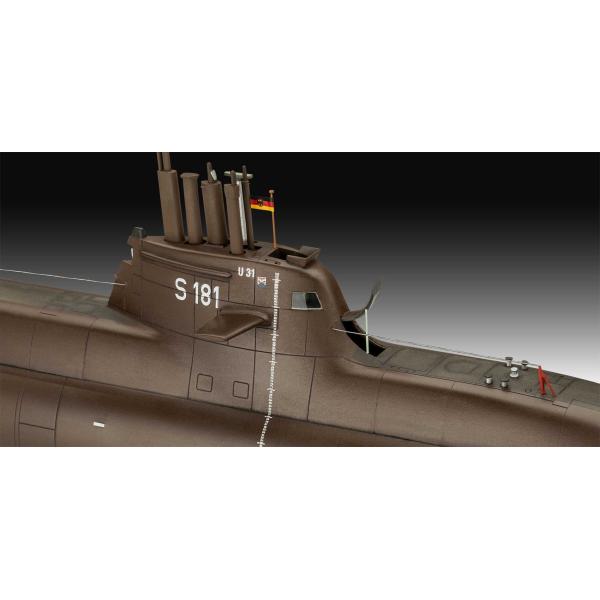 Plastic ModelKit ponorky 05186 - 70 Years Bundeswehr:Wilhelm Bauer,Type 206A,Class2 (1:144 (obrázek 7)