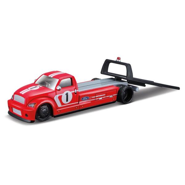 Maisto Flatbed - 2018 Ford GT Heritage Edition, červený, 1:64