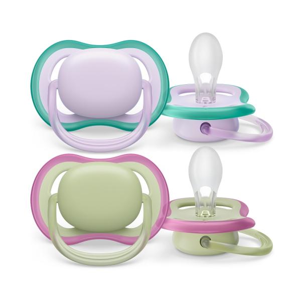 Philips AVENT Dudlík Ultra air neutral 0-6m dívka fialová 2ks