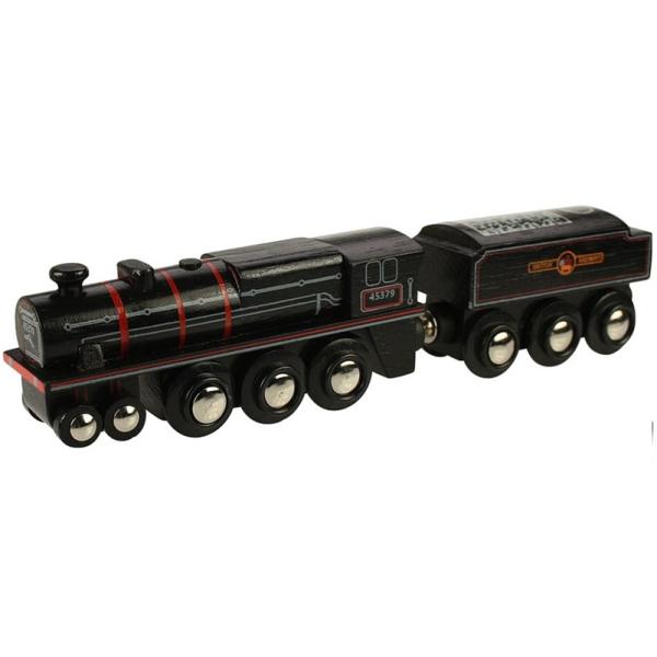 Bigjigs Rail Dřevěná replika lokomotivy Black 5 engine