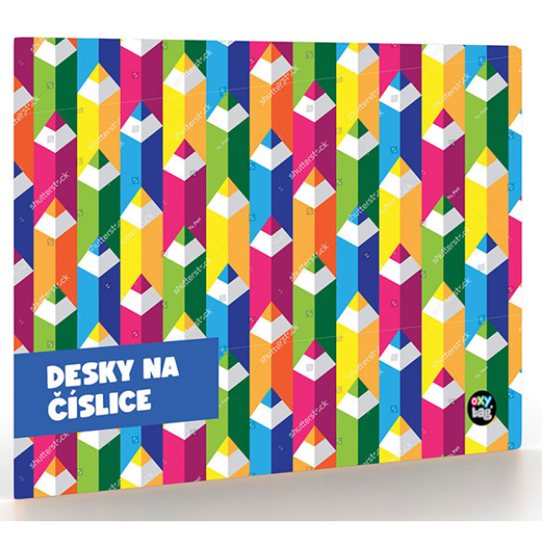 Dosky na číslice Pastelky