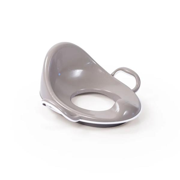 Dolu Protišmykové sedátko na WC s vysokým operadlom, sivá