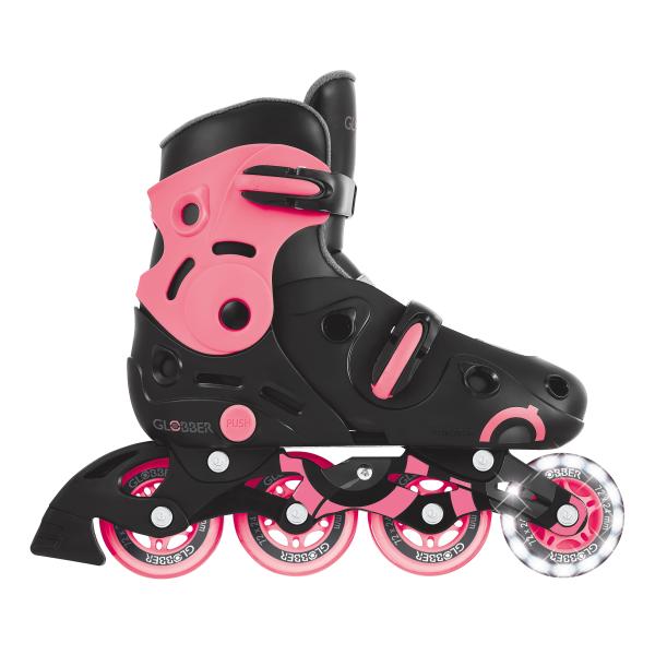 Globber Nastavitelné inline brusle 34-37 Black-Coral Pink