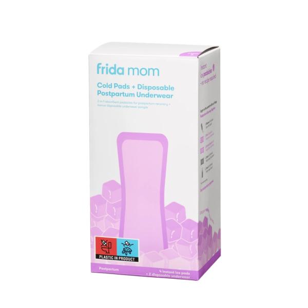Frida Mom Assorbenti Postpartum 2 In 1: Maxi Cuscinetti Assorbenti Per Il Ghiaccio Perineale, Impacchi Per Terapia Del Freddo Istantaneo E Cuscinetto Premaman In Uno, 4 Pezzi-image