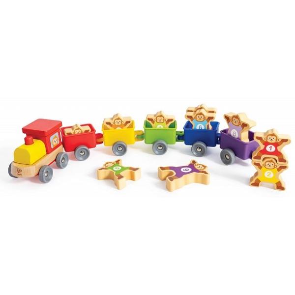 Hape Vláčik s opičkami a číslami