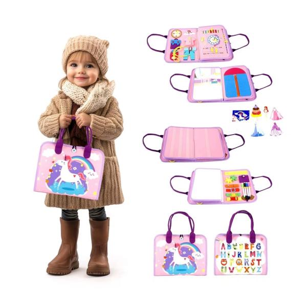 2Kids Toys Senzorická busy kniha Jednorožec 2